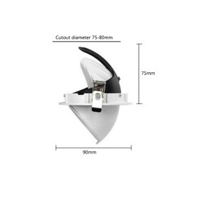 10W Spotlight Led Embedded Aluminum Downlight Anti-glare Household Ceiling Light Corridor Light