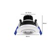 (image for) 9W Round Adjustable COB Downlight Aluminum Home Recessed Living Room Bedroom Ceiling Light