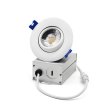 (image for) 9W Round Adjustable COB Downlight Aluminum Home Recessed Living Room Bedroom Ceiling Light