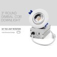 (image for) 9W Square Adjustable COB Downlight Aluminum Home Recessed Living Room Bedroom Ceiling Light