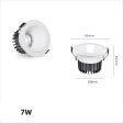 (image for) 7W SPOTLIGHT LED CEILING LIGHT EMBEDDED CREE HIGH DISPLAY BACKGROUND WALL HOTEL COB DOWNLIGHT ANTI-GLARE