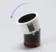 (image for) 12W Narrow Edge Deep Anti-glare COB Spotlight Embedded LED Intelligent Dimming Color Ceiling Spotlight