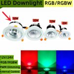 4 Pack RGBW LED 24V 30W Recessed Ceiling Lights Photo Wall Lighting Light Fixtures Recessed Downlight Energy Saving Clothing Store Hotel Lighting Bar Lighting dancing room Lighting restaurant Lighting
