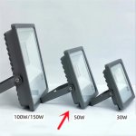 DMX512 RGB LED Flood Light 50W AC110-220V Outdoor IP66 LED WallWasher GREY Aluminum Case Tempering Glass Cover High Lumen Security Light Garden Landscape Lawn Lamp