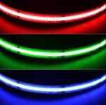 Multi-colors FCOB LED Strip 16.4FT/5M Dot Free 840LEDs/M 14W/M 24V RGB LED Light Tape