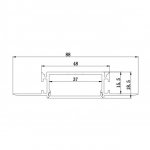 3 Meter 118.1â€ Recessed LED Corner Channels 88mm x 18.5mm Seamless Led Housing