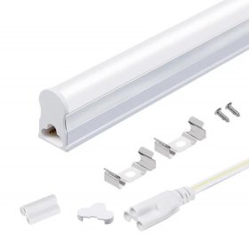 10Pcs Pack /2FT/3FT/4FT/5FT Line Voltage AC T5 LED Tube Light with Milky White cover