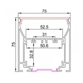 PB-AP-GL-058 LED Aluminium Channel 1 Meter(39.4inch) Recessed Aluminum LED profile with flange LED Channel For 5050 5630 Multi Row LED Strip Lights