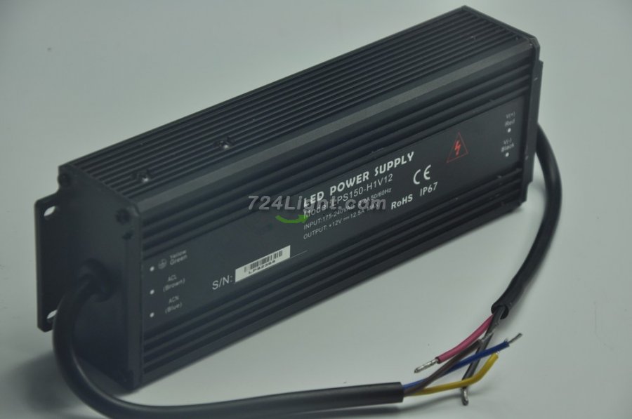 Wholesale 12V 12.5A LED Power Supply 150 Watt LED Power Supplies Rain-proof For LED Strips LED Light