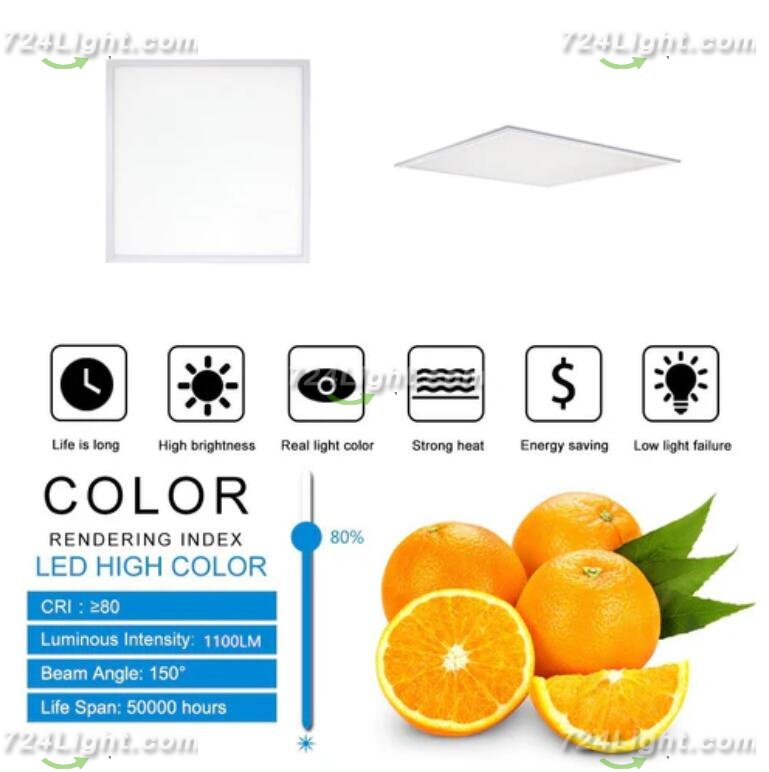1\'x1\' (295x295mm) 12W LED Panel Light in 0.39\'\' (10mm) Thick White Trim Flat Sheet Panel Lighting Board Super Bright Ultra Thin Glare-Free