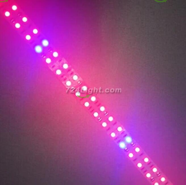 Plant Growth RED:BLUE /660nm:460nm LED Grow Light SMD5050 120LEDs 12V 28.8W Per Meter 15mm Width Strip