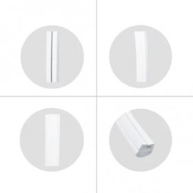1M/5M/10M/20M Pack of T2016 LED Neon Light Housing Kit with End Caps and Mounting Clips, Flexible Neon Channel Fit for 10mm Wide LED Strip Lights