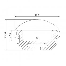 LED Aluminium Channel 1 Meter(39.4inch) LED profile With 90 Degrees Lens For Rigid LED Module 5630 2835 5050 LED Strip