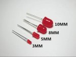 50pcs Pack 10mm LED Pre Wired light 3V/6V/12V/24V 20cm F10 Straw Hat Round Top Bulbs Light Lamp for DIY Car Boat Toys Party lighting Project