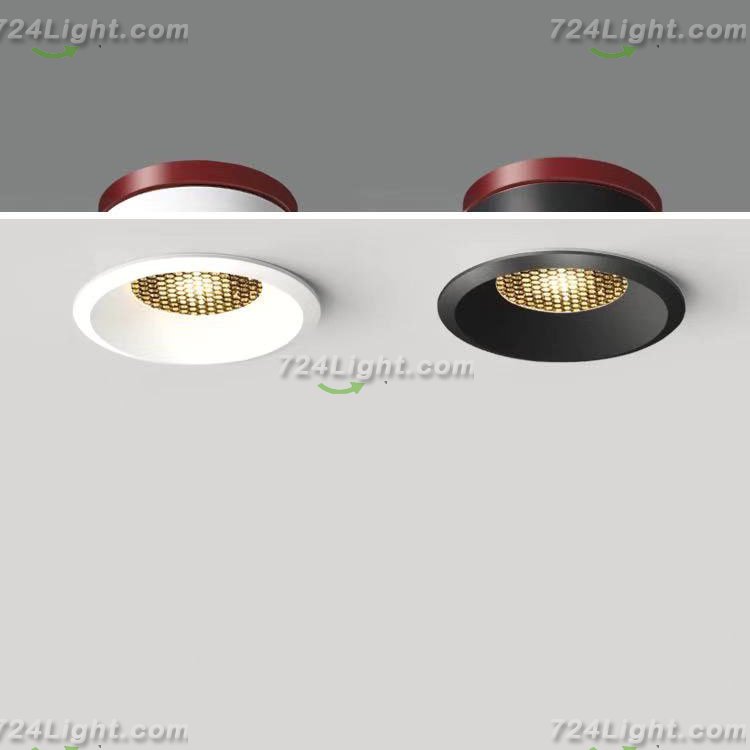 18W Downlight LED Cellular Mesh Anti-Glare Spotlight Lightweight Ceiling Light Embedded Downlight Home Spotlight