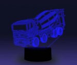 Transportation Images 3D Illusion LED Night Light w/ 16 Colors Remote Touch Switch Adjustable Brightness for Kids Bedroom Decoration