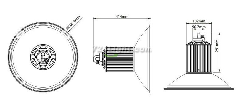 100W LED High Bay Light For Industrial Outdoor Lighting With Mean Well Power Supply