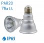 Outdoor PAR20 LED Light Bulb 7W 600Lumen (60W Equivalent) 120-degree Flood Beam E27/E26 Non-Dimmable Waterproof IP65 Par Light