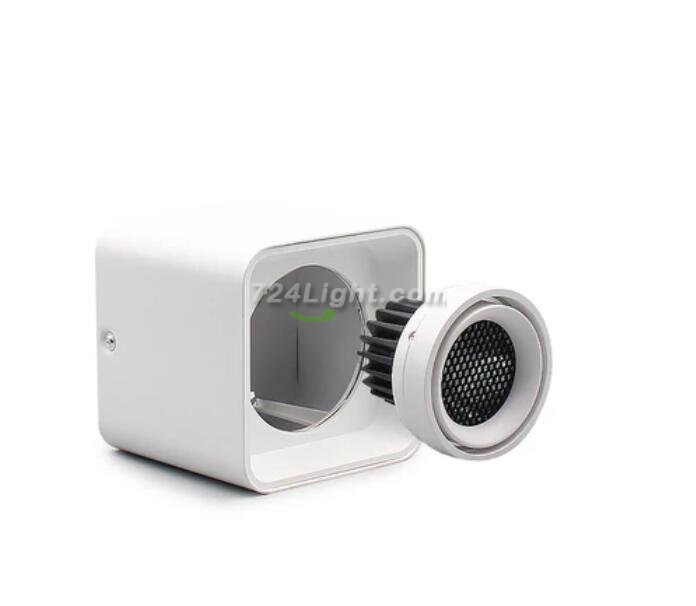 2PCS Pack 7W/10W AC110-AC220V Dual-Head Square LED Downlight Anti-glare LED Spotlight for Living Room Home Ceiling Aisle Lighting