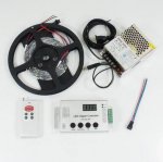 DC 5V SK6812 Individually Addressable LED Strip Light, 16.4FT/5M 5050 RGB Pixel LED Strip Kit with 150LEDs