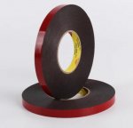 30M (100Feet) Roll 1mm Thick Red Coating VHB Tape, Heavy Duty Mounting Tape Adhesive, Foam Tape for Led Strip Lights, Home and Office Decoration