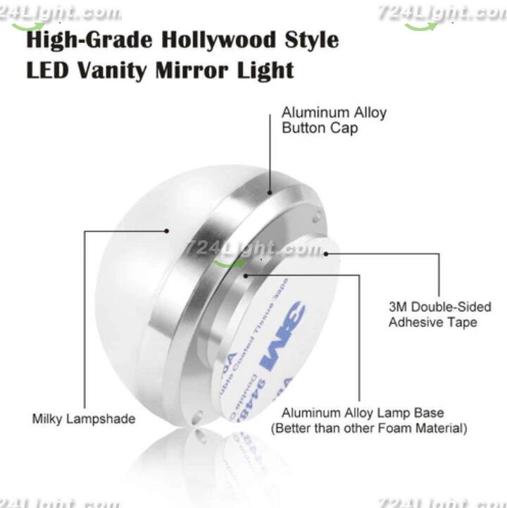 Hollywood Style LED Vanity Mirror Lights Kit with 10 Dimmable Medium Size Light Bulbs, Perfect for Makeup Vanity Table Set in Dressing Room