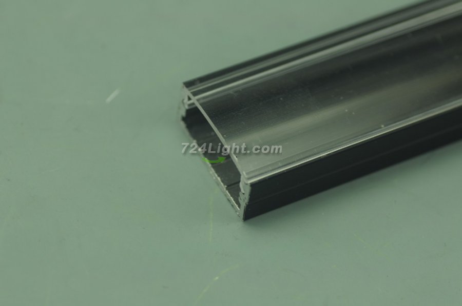 PB-AP-GL-014-B Black Super wide 20mm Strip Recessed LED Aluminium Extrusion Recessed LED Aluminum Channel 1 meter(39.4inch) LED Profile