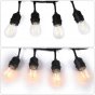 1Pack - Dimmable Waterproof LED Outdoor String Lights - Hanging, 2W Edison Bulbs - 48Ft Commercial Lights for Decor for Patio, Backyard, Garden, S14 Black - Warm White