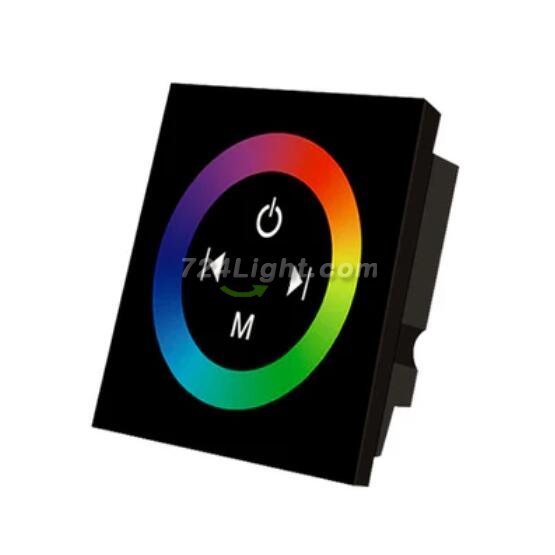 12V-24V DC TM08 Wall Panel Touchable Color Ring LED Controller for RGB Color Changing LED Strips