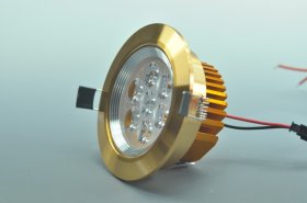 7W CL-HQ-03-7W LED Ceiling light Cut-out 90mm Diameter 4.3" Gold Recessed Dimmable/Non-Dimmable LED Downlight