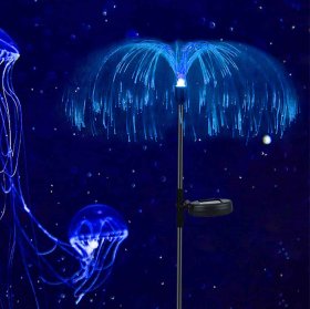 Outdoor Solar Garden Lights, 7 Colors Changing Waterproof Solar Jellyfish Light for Pathway Patio Lawn Party Decoration(2 Pcs)