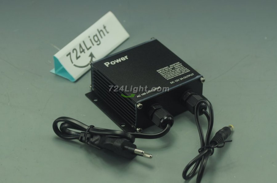 Waterproof 36W 12V 3A Power Supply IP65 Outdoor DC Transformer For LED light