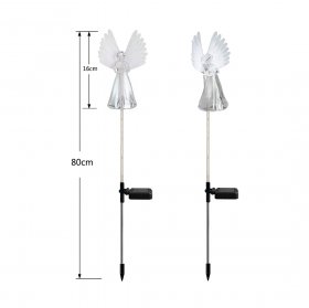 Solar Angel Lights, 2 Pack Outdoor Solar Garden Lights, IP65 Waterproof Color Changing for Cemetery Grave Garden Yard Lawn Decoration