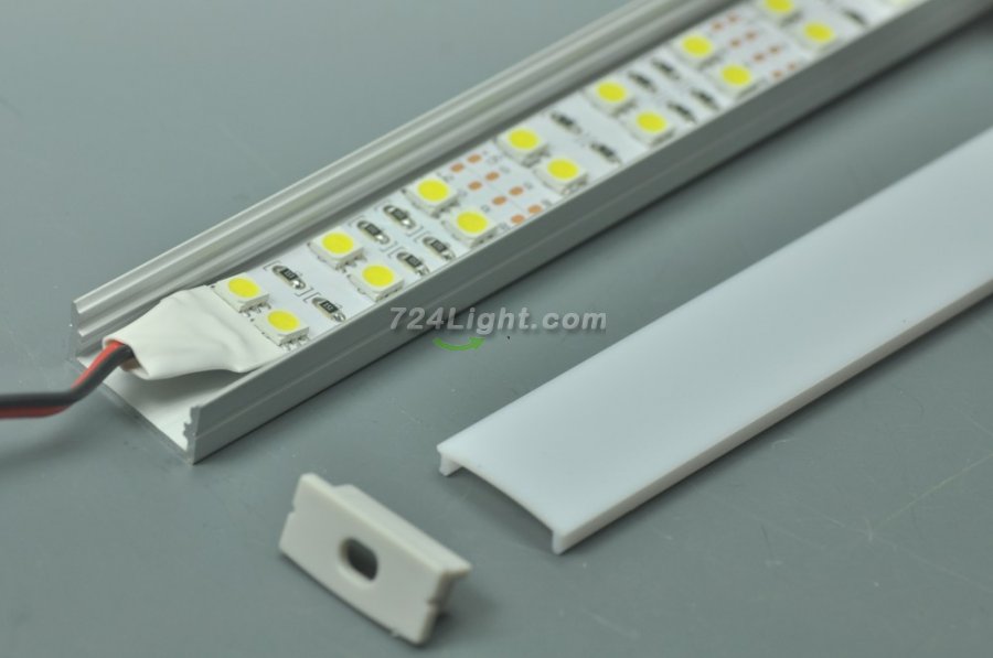 3 meter 118.1" LED U Double 5050 Strip Aluminium Channel PB-AP-GL-014 10 mm(H) x 20 mm(W) For Max Recessed 20mm Strip Light LED Profile ssed 10mm Strip Light LED Profile