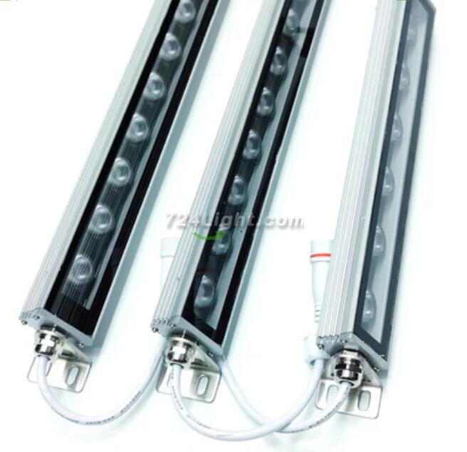 12'' Long RGBW SMD5050 18W 24V LED Wall Washer Light, Tempering Glass Cover IP67 Waterproof Grade,Energy Saving Linear LED Strip Light for Bridge, Hotel, Mega Bar Christmas Advertising Boards, Billboard,Building Commercial Lighting