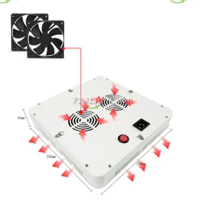 300W AC85-265V 1000LM Full spectrum led grow light with cooler fan for indoor hydroponic plant