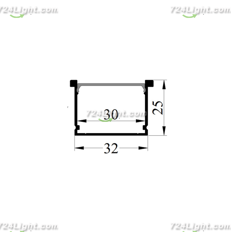 3225 Cabinet Office 30MM Wide PCB Line Light Hard Light Bar Aluminum Slot Shell Kit