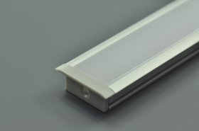 LED Floor Channel Strip light Channel for Floor (WxH):12.2 mm x 8mm 1 meter (39.4inch) With Waterproof Thicken 3mm Diffuser