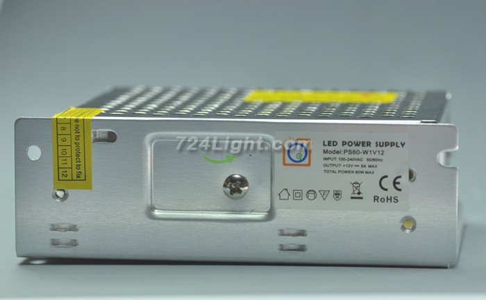 60 Watt LED Power Supply 12V 5A LED Power Supplies For LED Strips LED Lighting