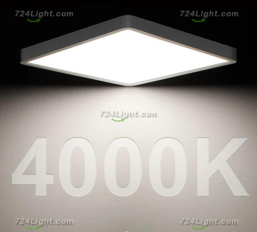 LED Ceiling Light Fixture Flush Mount, 12 Inch 24W, Indoor LED Ceiling Lights, 3200LM Bright Square LED Ceiling Light, Flat Slim Lighting Fixture for Bedroom Stairwell Hallway Kitchen