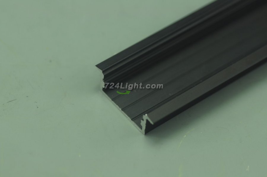 Black Super wide 20mm Strip Recessed LED Aluminium Extrusion Recessed LED Aluminum Channel 1 meter(39.4inch) LED Profile