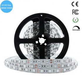 380nm 385nm SMD5050-300 12V 6A 72W UV LED Strip Light for UV Curing Currency Validation
