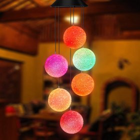 Outdoor Solar Ball Wind Chime Lights for Garden, Patio, Party, Yard, Window, Outdoor Decorations