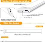 2 Pack PIR Motion Sensor LED Cabinet Light, Under Counter Closet Lighting, Wireless USB Rechargeable Light Indoor, CCT 2700-6500K Color Changeable for Kitchen, Wardrobe, Closet, Hallway