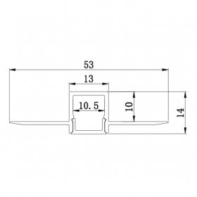 1Meter/3.3ft LED Aluminum Channel For Corner Of Wall 53mm x 14mm Seamless Led Channels