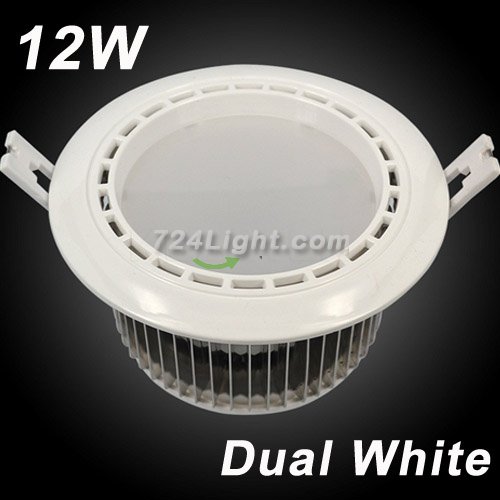 85-265V Milight 2.4G Wireless 12W Color Temperature 3000K-6000K Adjustable LED Downlight Brightness Adjust Dual White LED Down Light