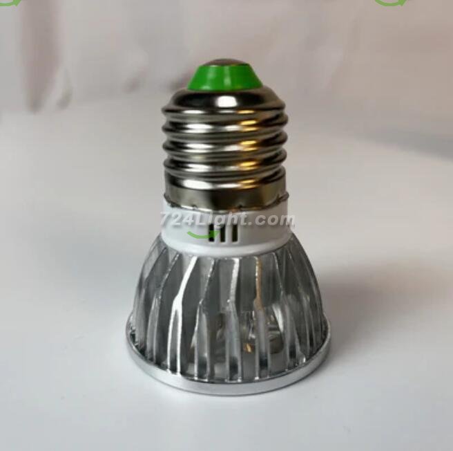 4Pack 3W(3x1W) 120V/220V AC LED Spotlight E27 Screw Base LED Light Bulb Aluminum Housing 30° Beam Angle
