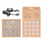 16 Pack Outdoor Recessed LED Deck Lights Kits IP67 Waterproof Inground LED Step Lights Kit for Garden, Yard, Steps, Bath Room and Kitchen