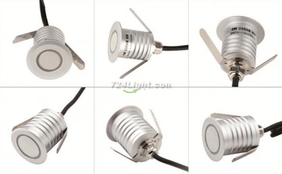 8 PCS Pack DC12V-24V 1W/3W IP67 Outdoor Waterproof LED Wall Light Corridor Ladder Step LED Lights