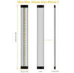 6 Pack 7mm Thick Silver Finish LED Under Cabinet Lighting Kit Dimmable 1800LM CRI90 SMD2835 12V 30W with Dimmer & Power SUpply Included
